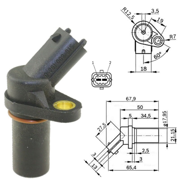 Capteur Vilebrequin PMH 0261210151 Opel Corsa C D Astra G H Meriva